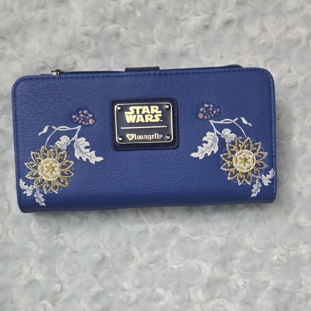 Star Wars Blue Floral Stormtrooper Kids Backpack with Matching Wallet - Picture 11 of 16